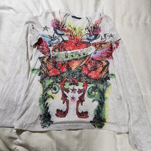 Bluenotes Ed Hardy inspired light long sleeve shirt